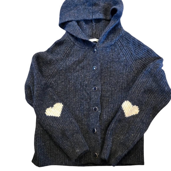 Anthropologie Heart Hoodie cardigan Sweater XS - Picture 4 of 7